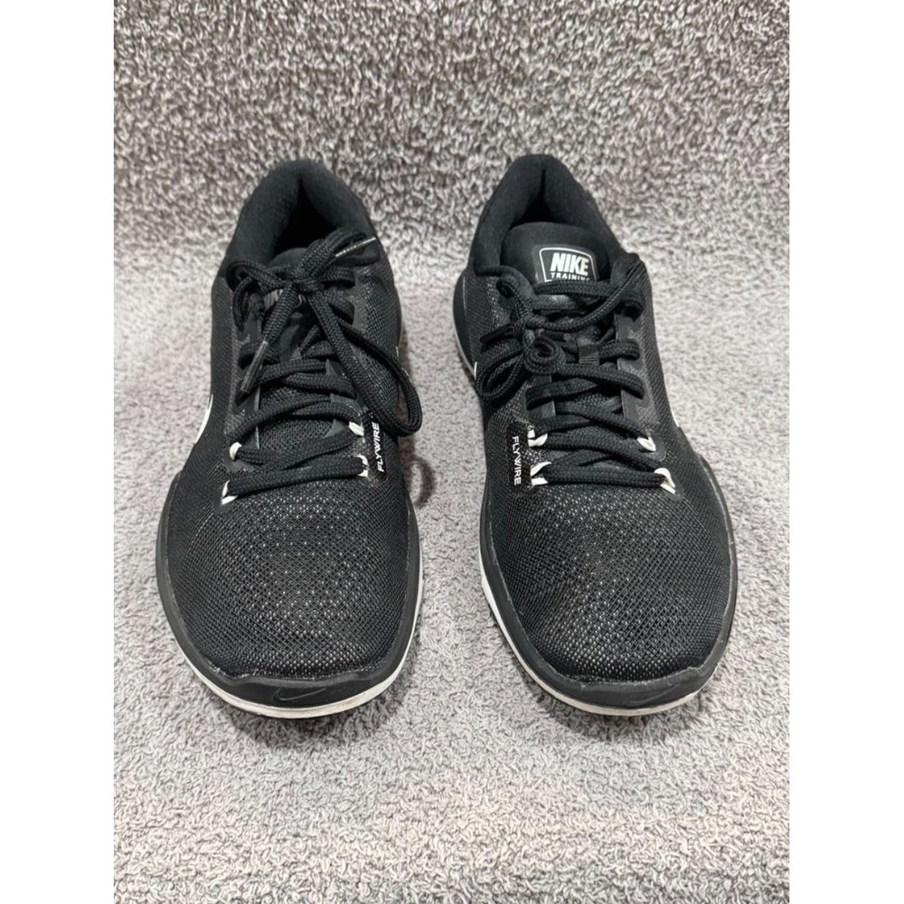 Nike Flex Supreme TR 5 Women's Size 7 Training Shoes Black White Flywire 852467-